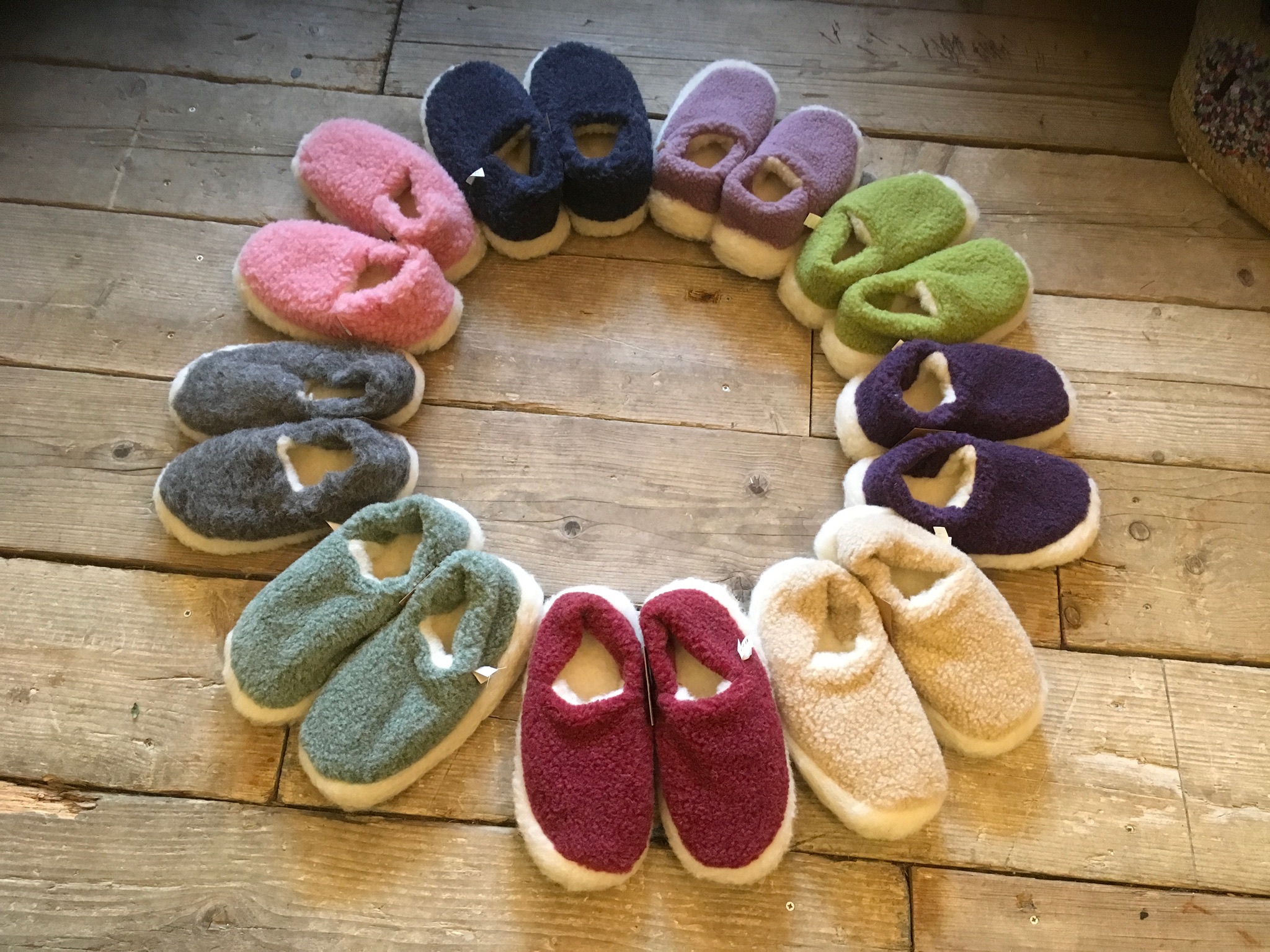 slip on wool slippers